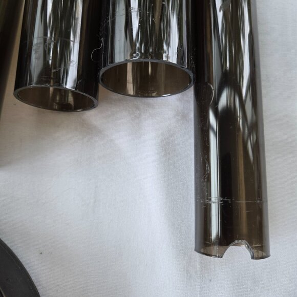 Vintage 80's Desk Organizer Pencil Caddy Smoky Acrylic - Picture 8 of 8